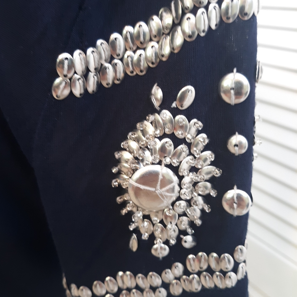 Tory burch metal embellished top sz small *5 - Picture 5 of 6